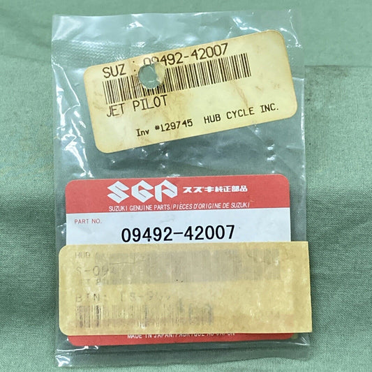 NEW GENUINE SUZUKI 09492-42007 CARBURETOR Jet, Pilot (42.5)