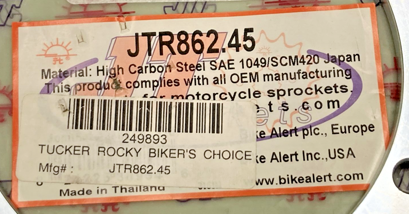 NEW GENUINE JT JTR862.45 45 T  REAR SPROCKET YAMAHA