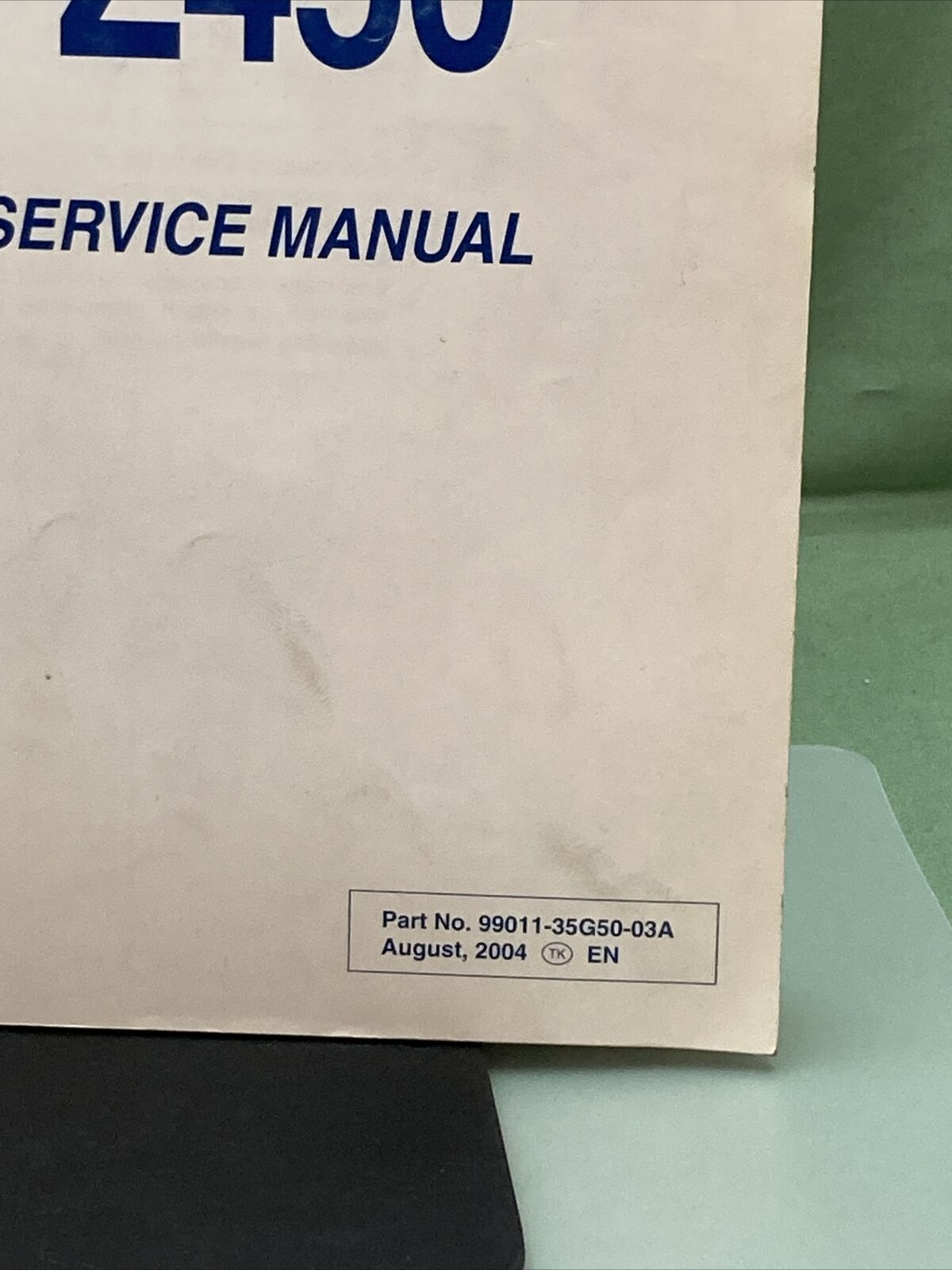 GENUINE SUZUKI 99011-35G50-03A OWNER'S SERVICE MANUAL RM-Z450