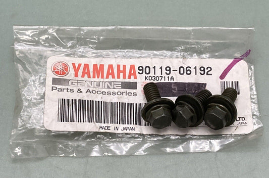 QTY 3 NEW GENUINE YAMAHA 90119-06192 SIDE COVER Bolt, with WASHER(3RB)