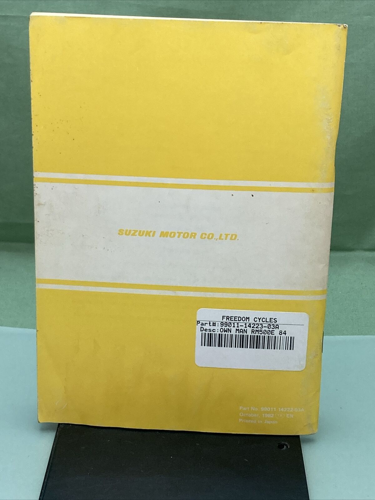 GENUINE SUZUKI 99011-14222-03A RM500 OWNER'S MANUAL '82