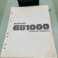 GENUINE SUZUKI SR-8500 E-3 GS1000 SERVICE MANUAL 1978