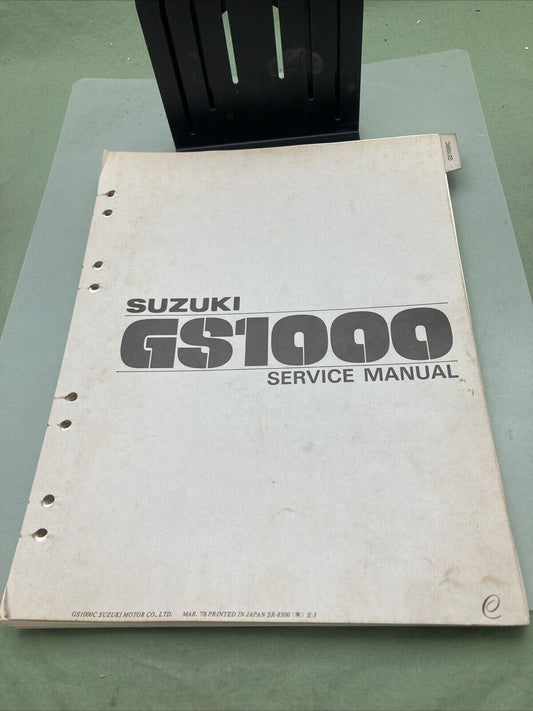 GENUINE SUZUKI SR-8500 E-3 GS1000 SERVICE MANUAL 1978