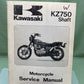 GENUINE KAWASAKI 99924-1035-05 KZ750 SHAFT MOTORCYCLE SERVICE MANUAL