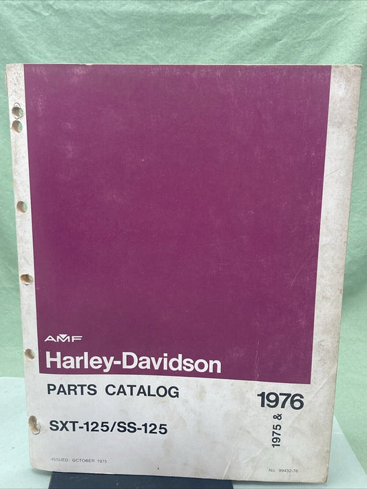 AMF HARLEY DAVIDSON 99432-76 SXT-125/SS-125 PARTS CATALOG 1975-1976