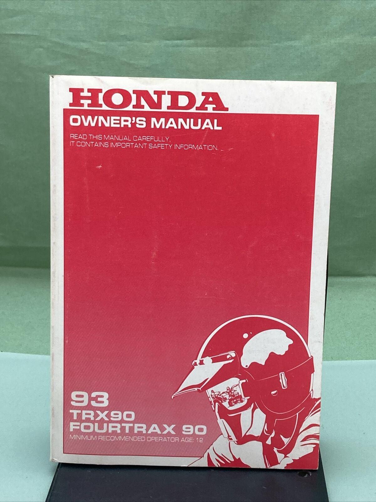 GENUINE HONDA 31HF7600 TRX90/FOURTRAX 90 OWNER'S MANUAL '93