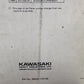 GENUINE KAWASAKI 99924-1127-54 SERVICE MANUAL SUPPLEMENT NINJA ZX-11/ZZR1100