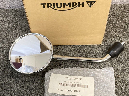 NEW GENUINE TRIUMPH T2300781 Mirror Assy Scrambler, Thruxton 04-22