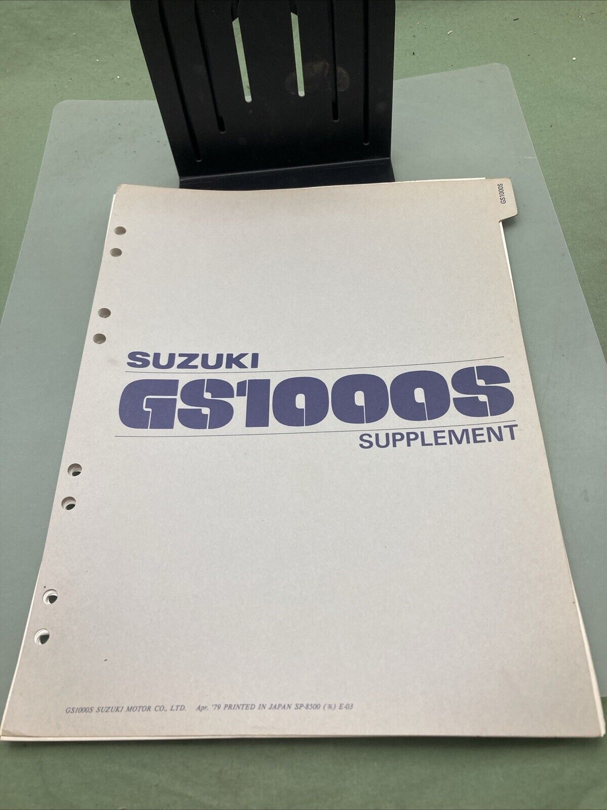 GENUINE SUZUKI SP-8500 E-03 GS1000S SUPPLEMENTARY SERVICE MANUAL 1979