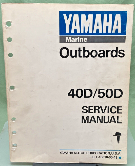 GENUINE YAMAHA LIT-18616-00-48 OUTBOARDS 40D/50D SERVICE MANUAL 1989