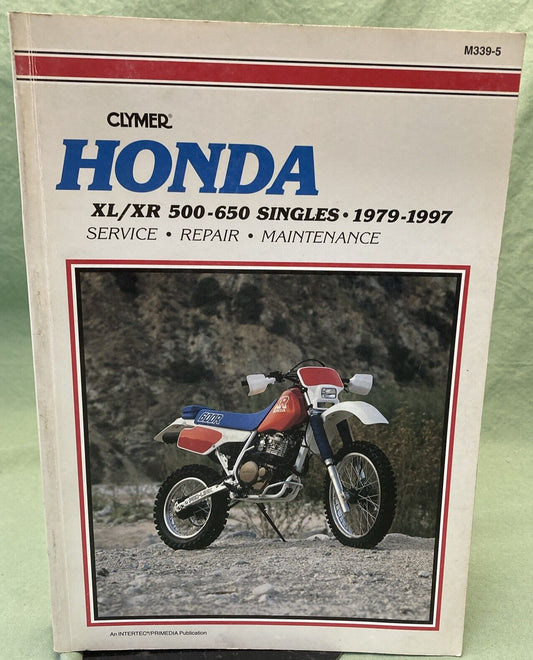 CLYMER M339-5 HONDA XL/XR 500-650 SINGLES SERVICE MANUAL 1979-1997