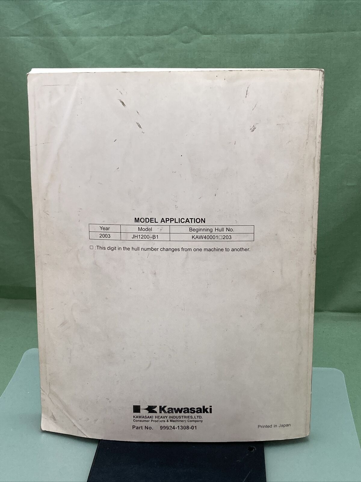 GENUINE KAWASAKI 99924-1308-01 ULTRA 150 JET SKI WATERCRAFT SERVICE MANUAL