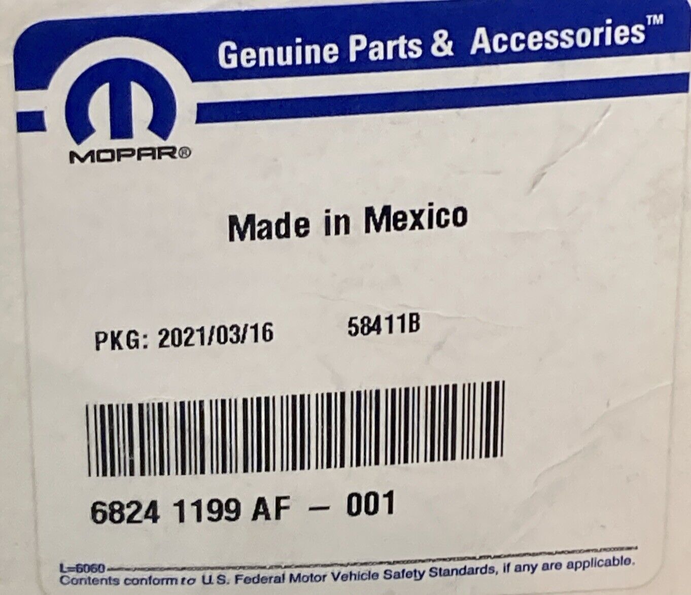 NEW GENUINE MOPAR 68241199AF Hose-Brake