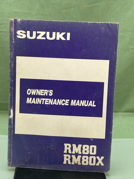 GENUINE SUZUKI 99011-02B21-03A RM80/RM80X OWNER'S MANUAL '86