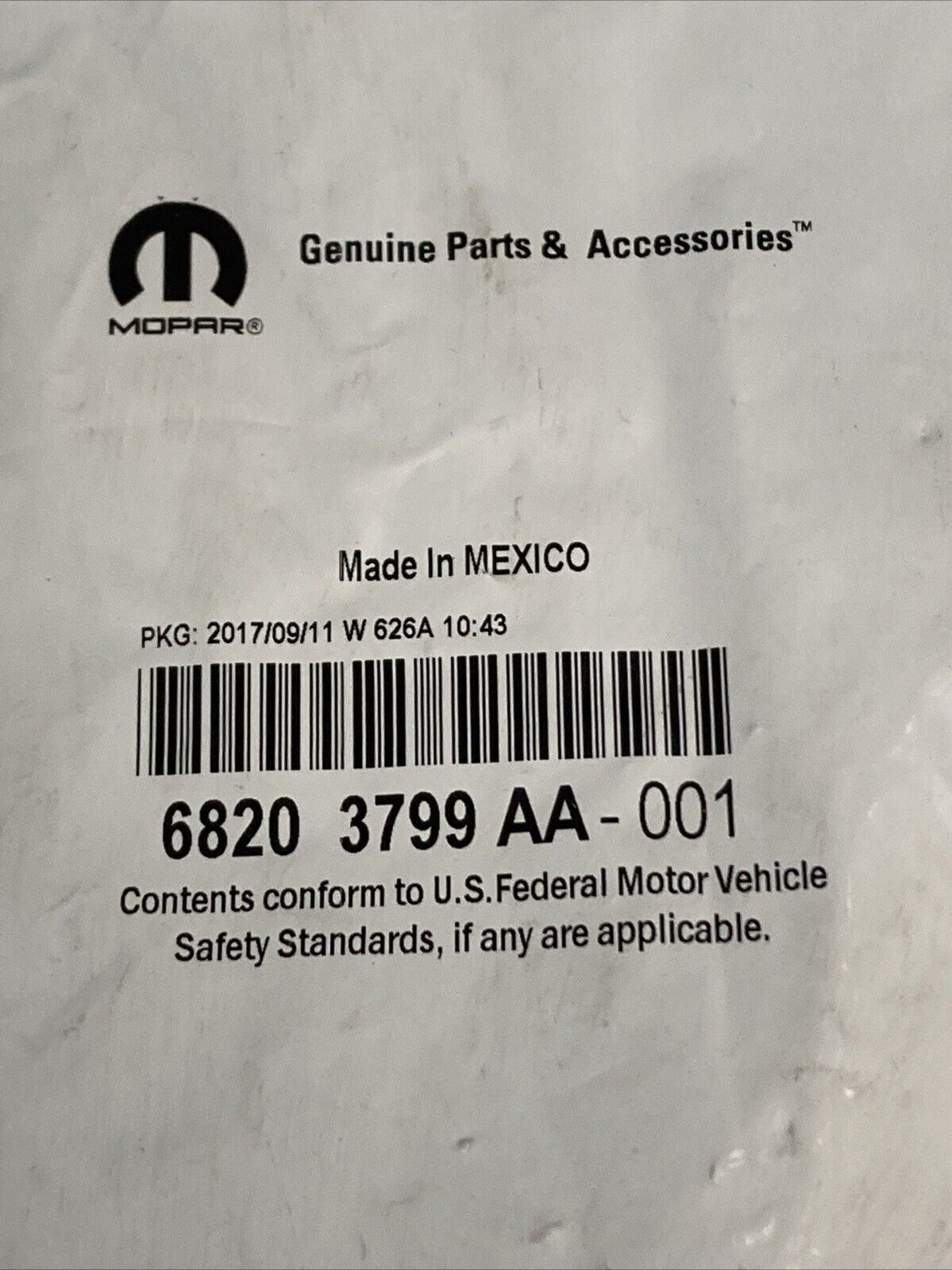 NEW GENUINE MOPAR 68203799AA Wiring-Seat Cushion