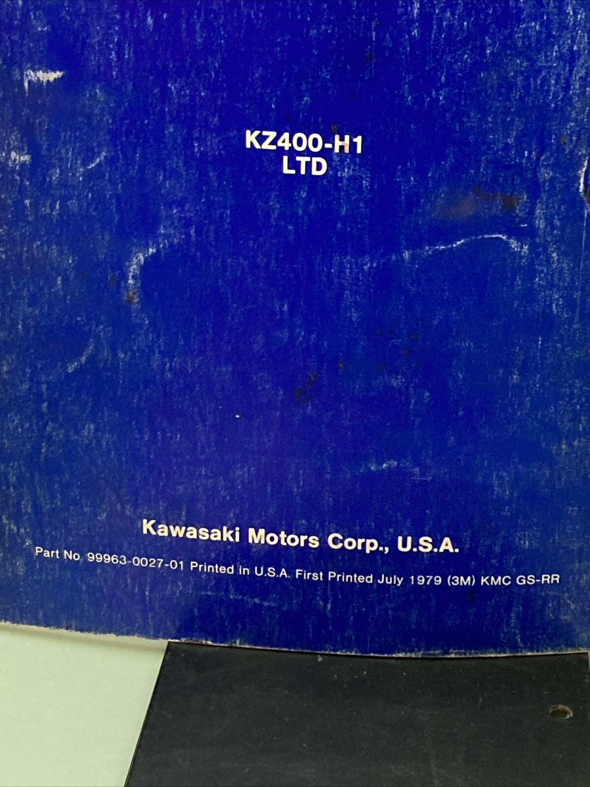 GENUINE KAWASAKI  99963-0027-01 SERVICE MANUAL SUPPLEMENT KZ400-H1 LTD