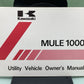 GENUINE KAWASAKI 99920-1438-04 MULE 1000 UTILITY VEHICLE OWNERS MANUAL KAF450-B1