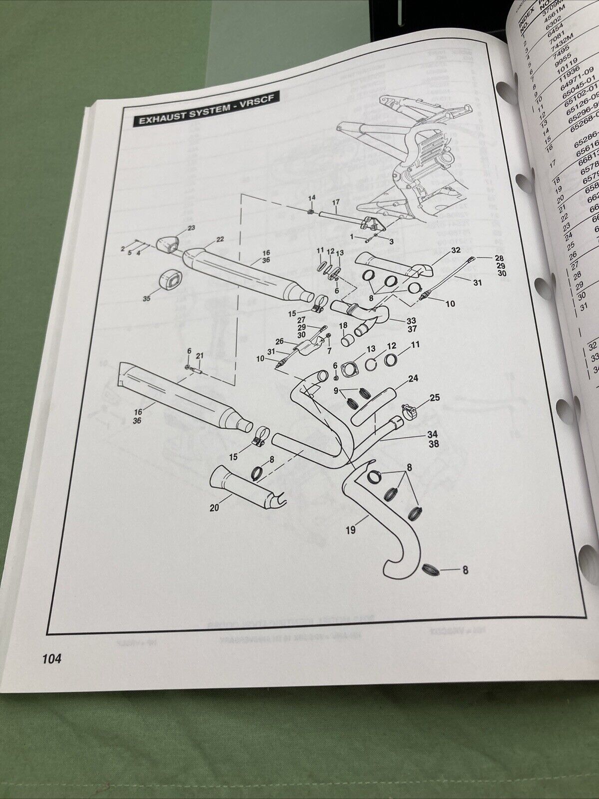 HARLEY DAVIDSON 99457-12 VRSC MODELS 2012 PARTS CATALOG