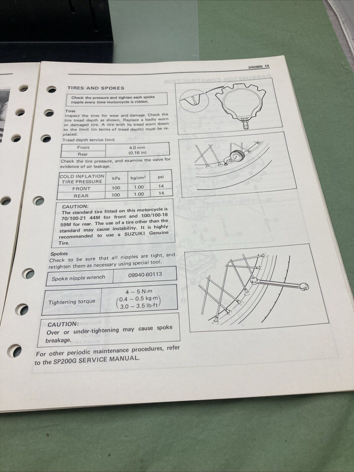 GENUINE SUZUKI 99500-41060-03E DR200 SUPPLEMENTARY SERVICE MANUAL 1985