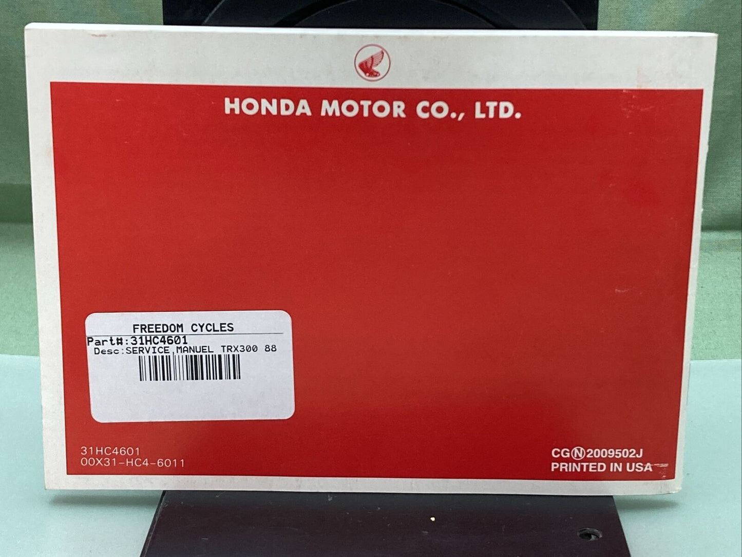 GENUINE HONDA 31HC4601 TRX 300/FOURTRAX 300 OWNER'S MANUAL '88