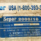 SEPAR SWK-2000/10 FUEL SEPARATOR 01030