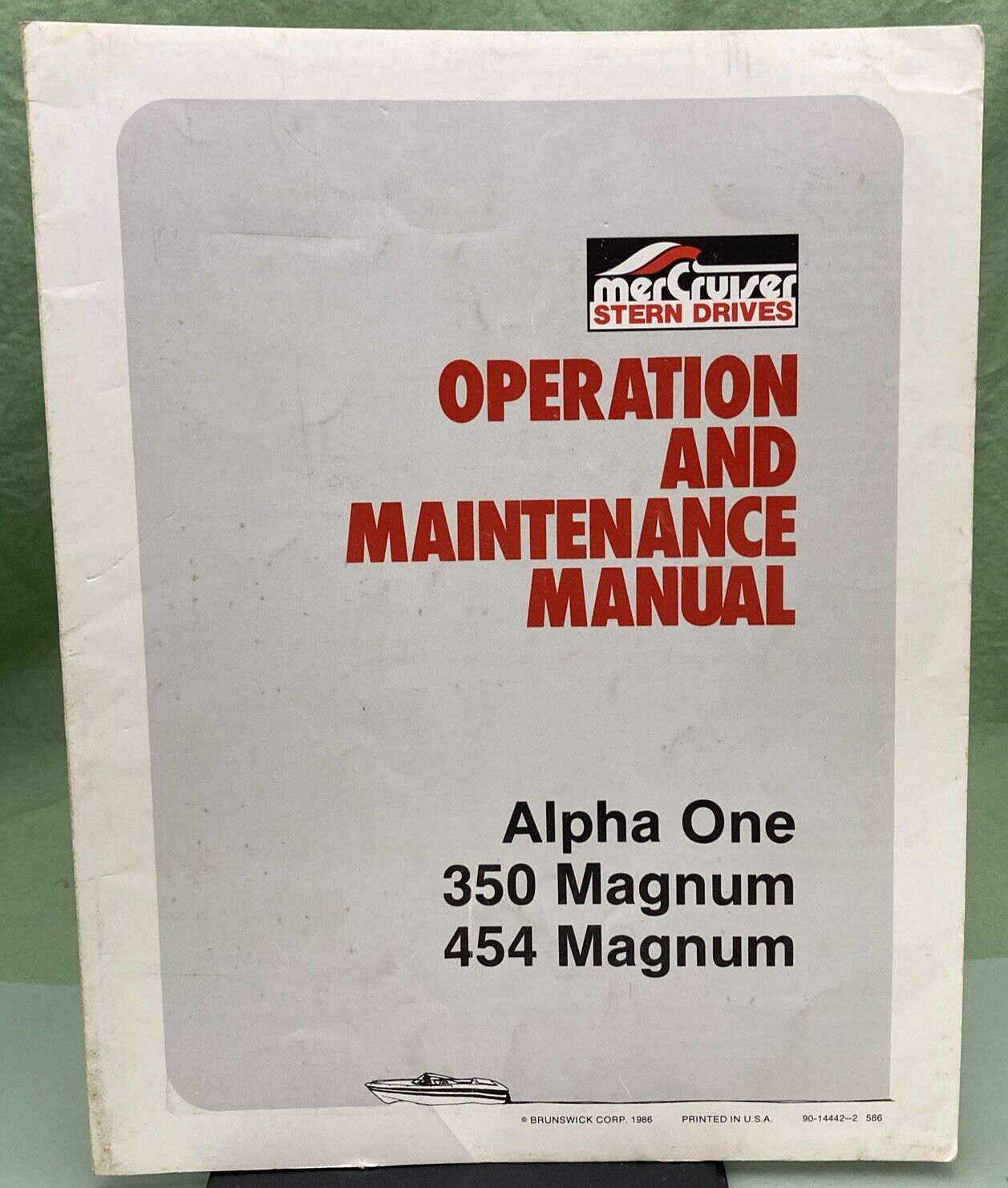 GENUINE MERCURY 90-14442 ALPHA I OPERATION & MAINTENANCE MANUAL 350 454 MAGNUM