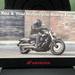 GENUINE HONDA 51ONM600 YOU & YOUR MOTORCYCLE RIDING TIPS