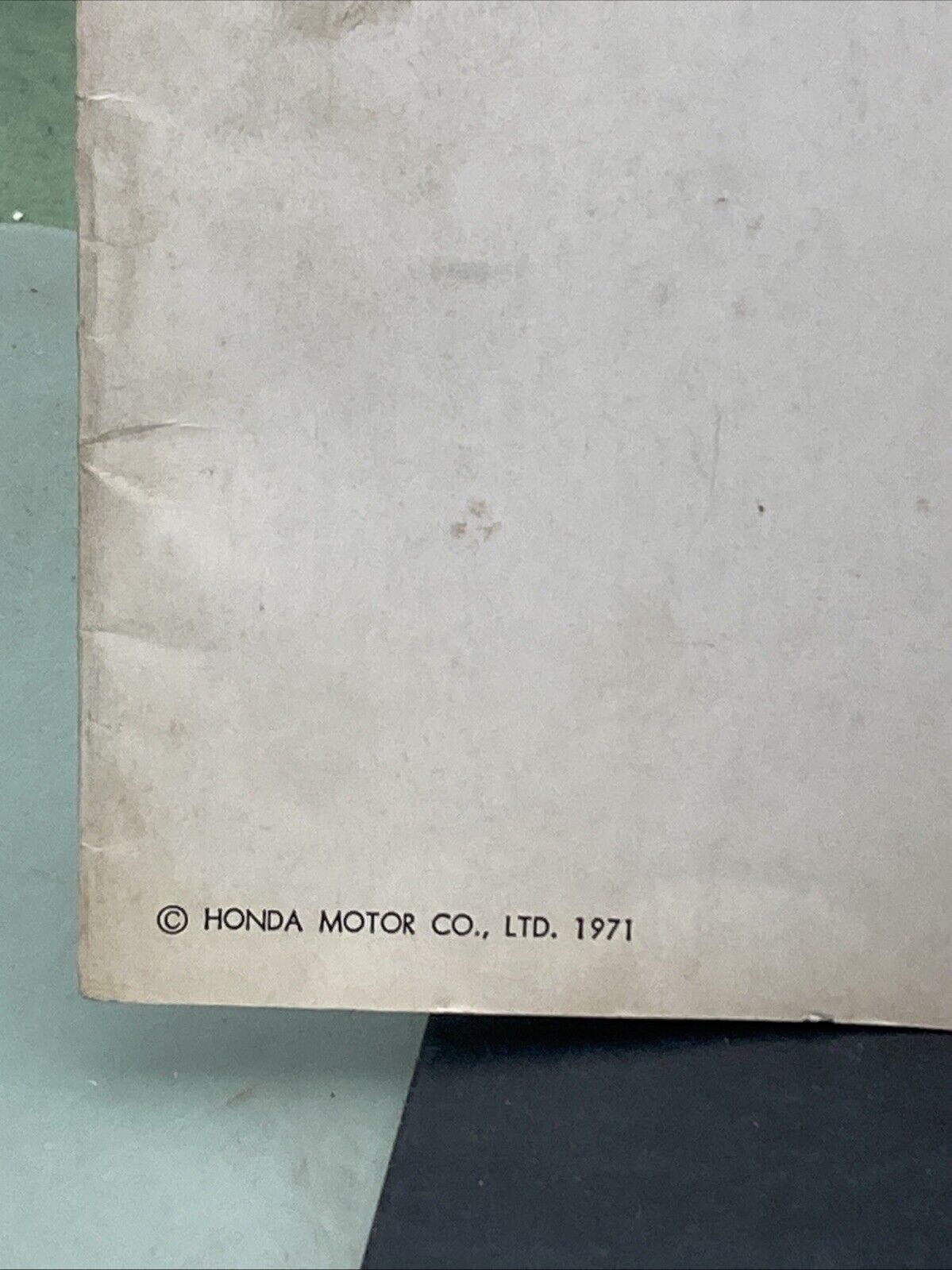 GENUINE HONDA 623171 CB/CL350/450 SHOP MANUAL SUPPLEMENT 1971