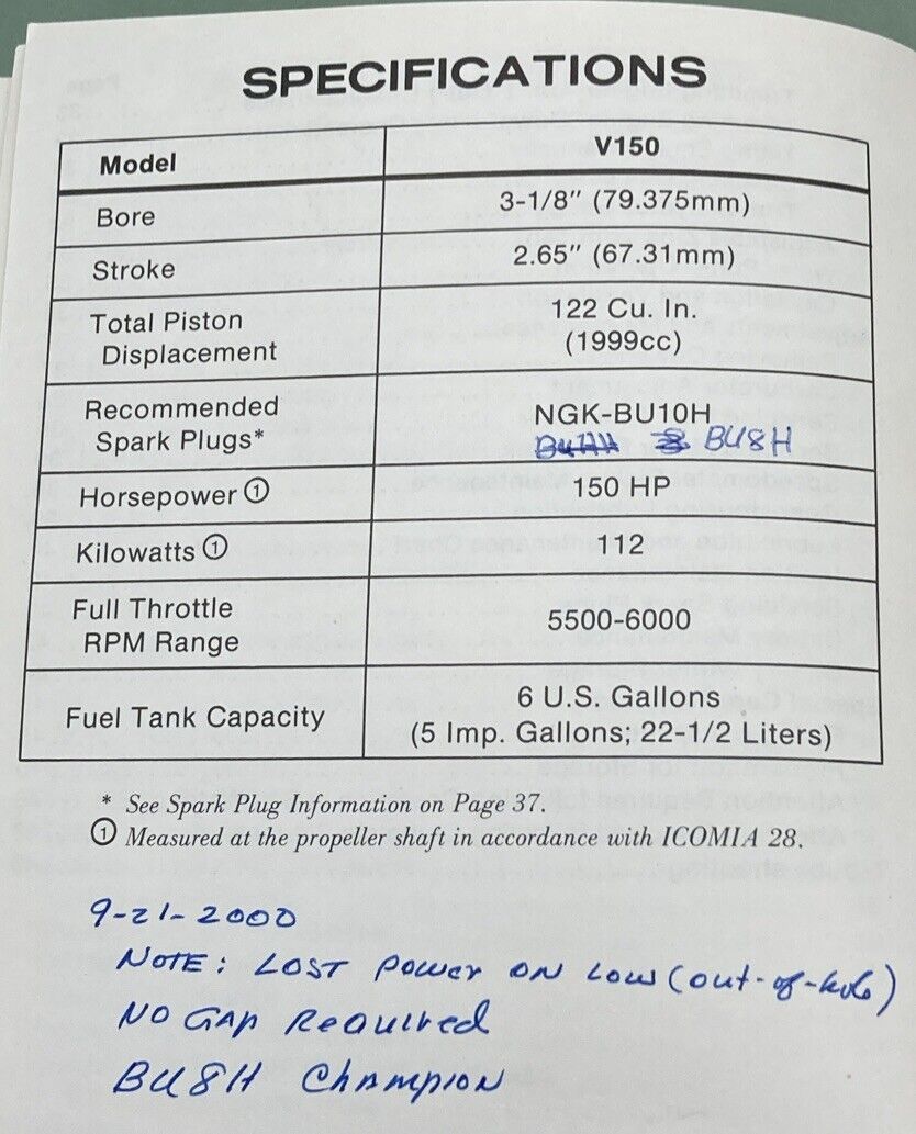 GENUINE MERCURY 90-12070 OPERATION & MAINTENANCE MANUAL MODEL V150 XR-2 1984