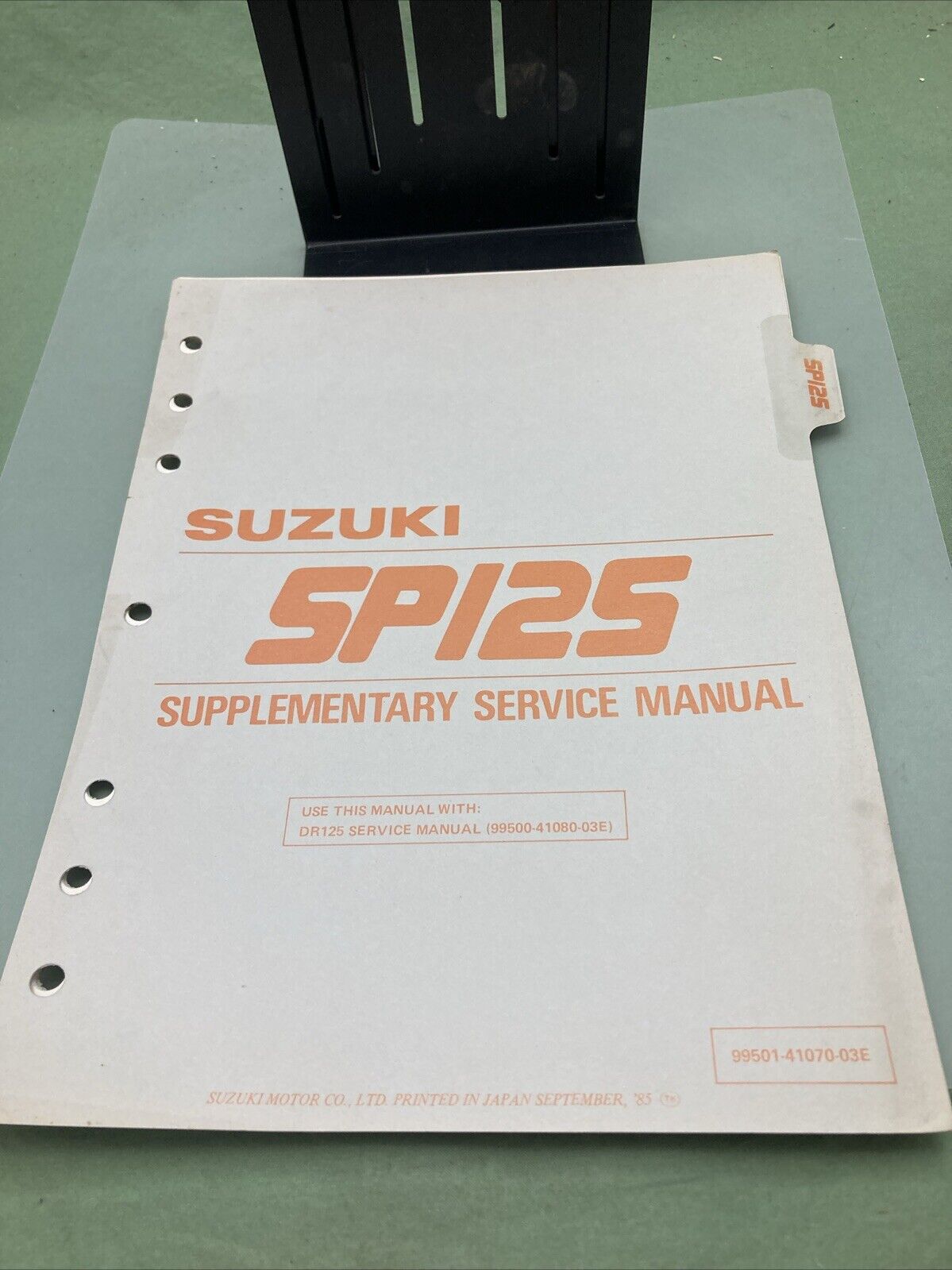 GENUINE SUZUKI 99501-41070-03E SP125 SUPPLEMENTARY SERVICE MANUAL 1985