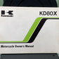 GENUINE KAWASAKI 99920-1441-01 KD80X OWNER'S MANUAL