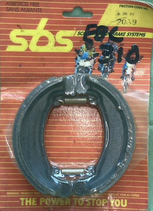 NEW GENUINE SBS 2069 BRAKE SHOE SET REAR OFF ROAD MOTORCYCLE FOR HONDA