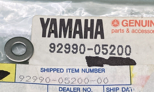 QTY 10 NEW GENUINE YAMAHA 92990-05200 Washer, Plain