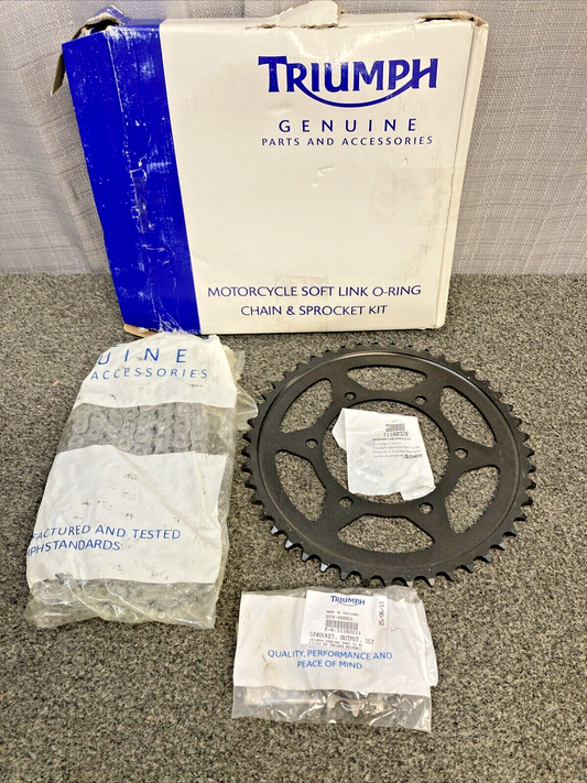 NEW GENUINE TRIUMPH T2017270 Chain & Sprocket Kit, 113/47/15 Daytona 06-20