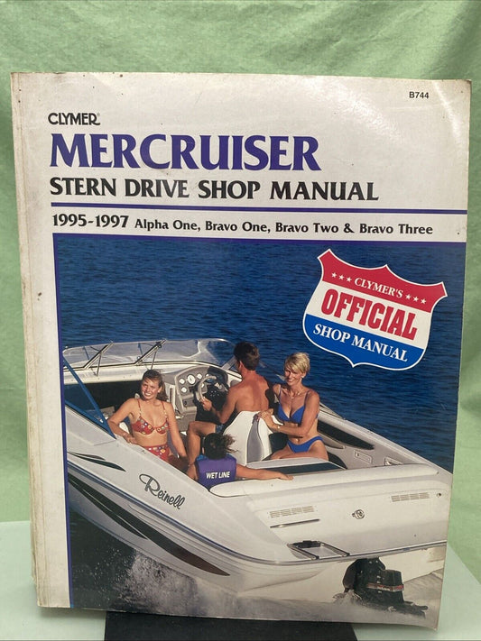 CLYMER B744 MERCRUISER STERN DRIVE ALPHA ONE, BRAVO ONE/TWO/THREE 95-97 MANUAL