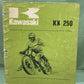 GENUINE KAWASAKI 99997-706 KX 250 SHOP MANUAL