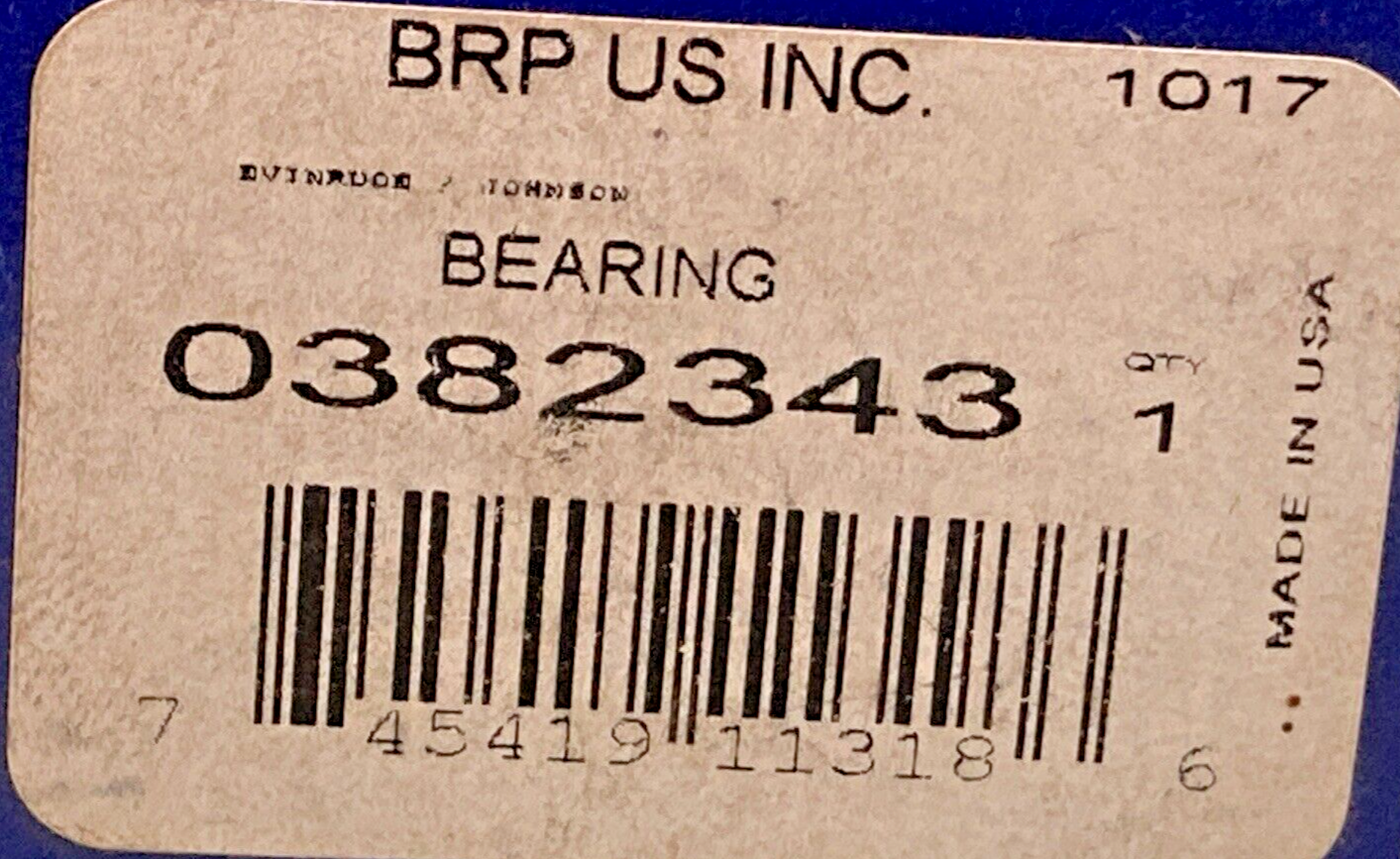NEW GENUINE EVINRUDE JOHNSEN 0382343 PINION BEARING
