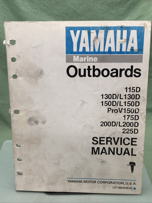 GENUINE YAMAHA LIT-18616-00-50 115D, 130D/L130D, 150D/L150D SERVICE MANUAL 1989