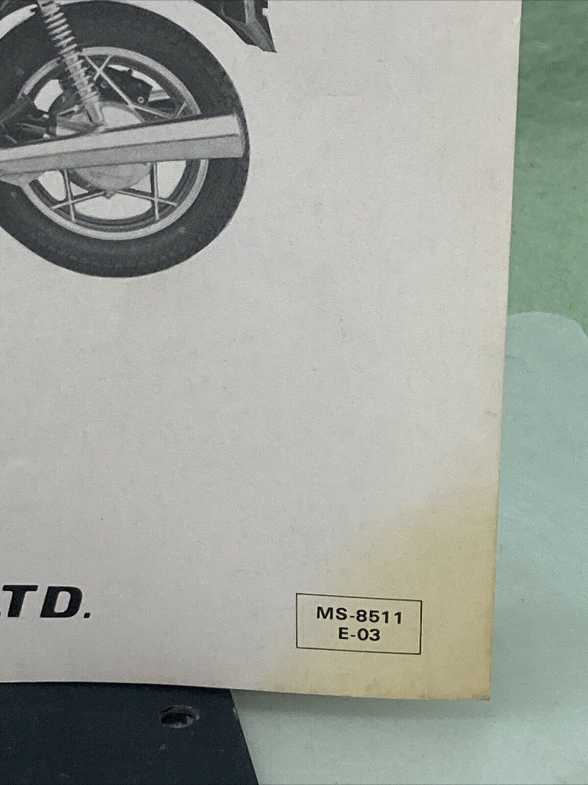 GENUINE SUZUKI MS-8511E-03 GS1000GX ASSEMBLY AND PRE-DELIVERY SERVICE GUIDE