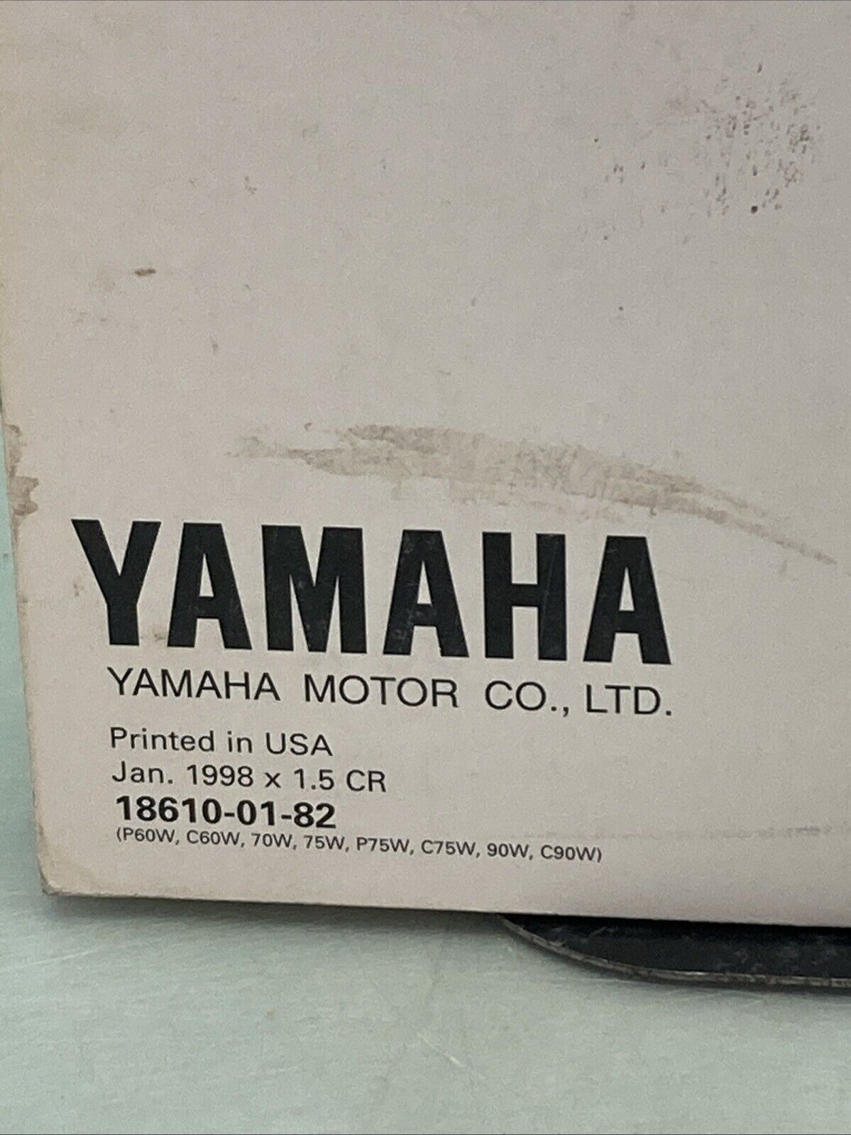 GENUINE YAMAHA LIT-18610-01-82 P60W, C60W, 70W, 75W, P75W SERVICE MANUAL 1998