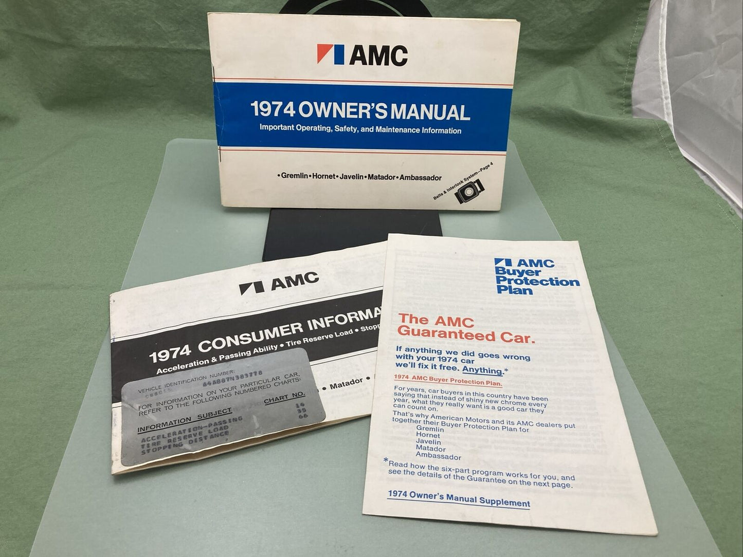 AMC 3222639 OWNER'S MANUAL GREMLIN-HORNET-JAVELIN-MATADOR-AMBASSADOR '74