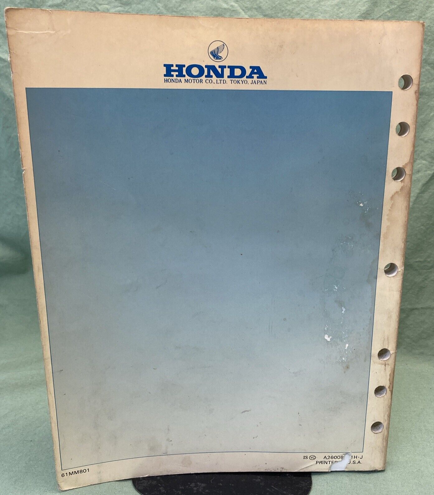 HONDA 61MM801 VT1100C SHADOW SERVICE MANUAL 1987-1988