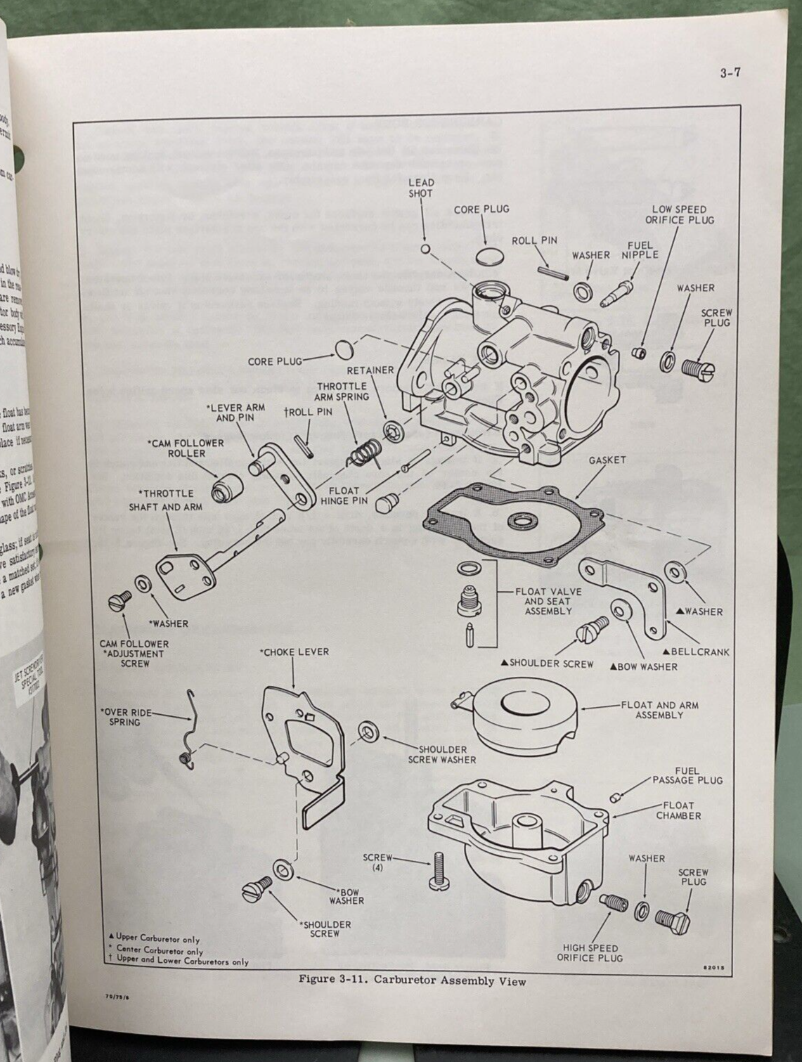 GENUINE JOHNSON OUTBOARDS JM-7808 SERVICE MANUAL MODELS 70HP 75HP