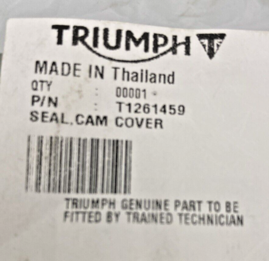 NEW GENUINE TRIUMPH T1261459  Seal, Cam Cover