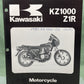 GENUINE KAWASAKI 99931-1042-01 KZ1000Z1R MOTORCYCLE ASSY AND PREP MANUAL 1979