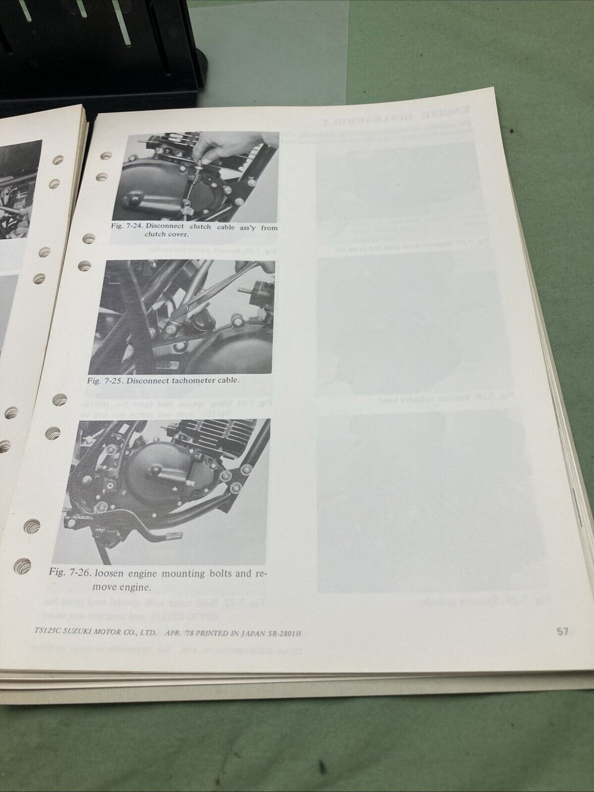 GENUINE SUZUKI SR-2801H E-3 TS125 SERVICE MANUAL 1978