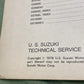 GENUINE SUZUKI WIRING DIAGRAMS 1978