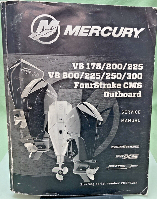 GENUINE MERCURY 90-8M0124302 V6, V8 FOURSTROKE CMS OUTBOARD SERVICE MANUAL 2018
