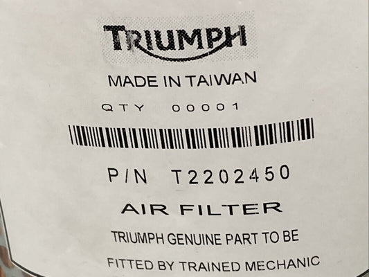 NEW GENUINE TRIUMPH T2202450 Filter, Air