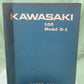 GENUINE KAWASAKI PARTS CATALOG 100 MODEL D-1 NO. 6911